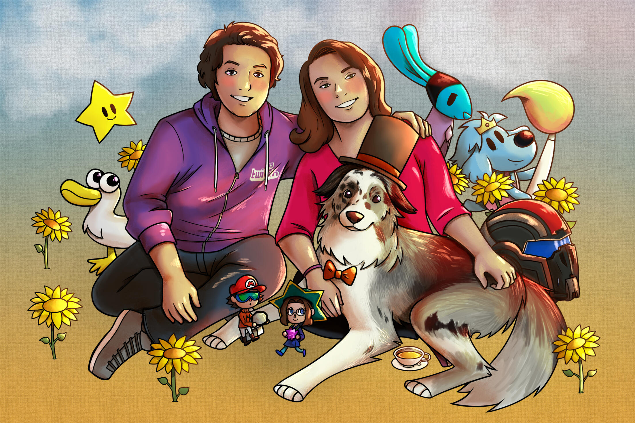 (Art-Wedding) Wedding gift illustration ✦ Collab w/ TsunamiCoRyan