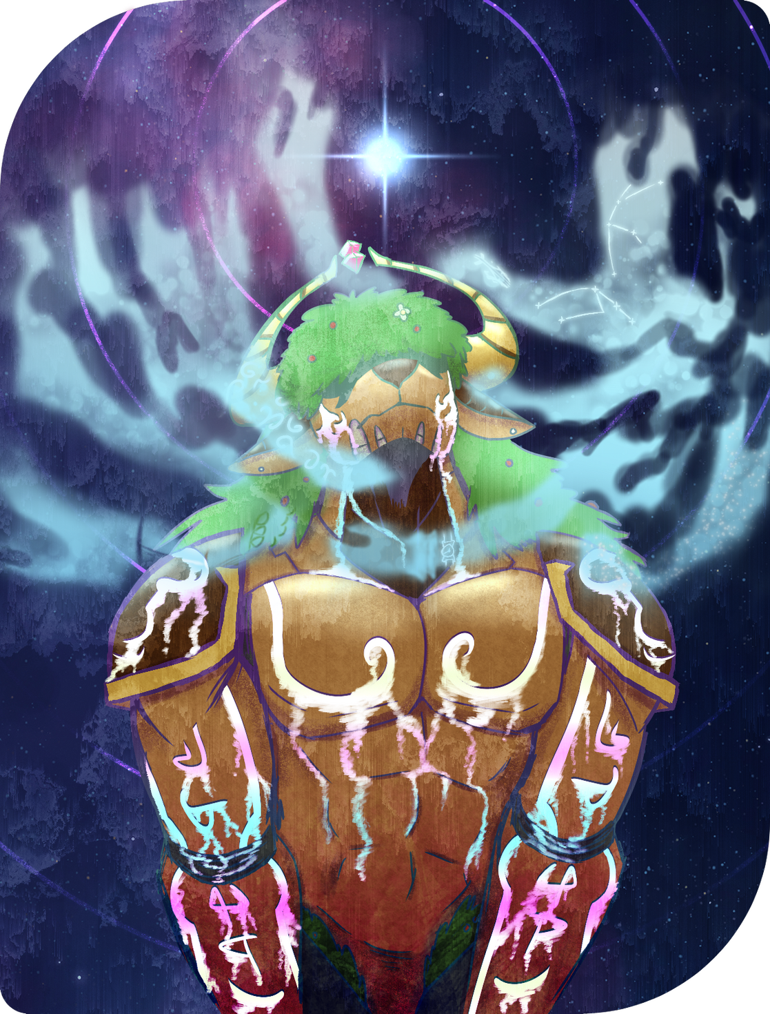 (Art-MagnumTarot) D&D character tarot illustration ✦ Collab w/ TsunamiCoRyan