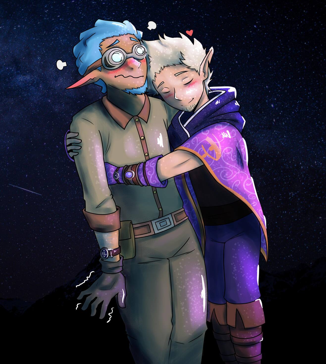 (Art-OpusEphram) Two character D&D illustration ✦ Collab w/ TsunamiCoRyan