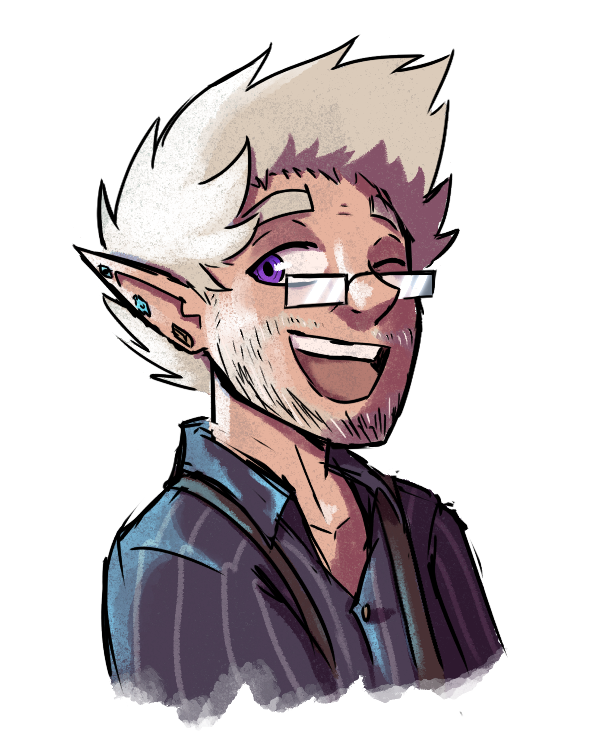 (Art-OpusProfessor) D&D character colored sketch ✦ Collab w/ TsunamiCoRyan