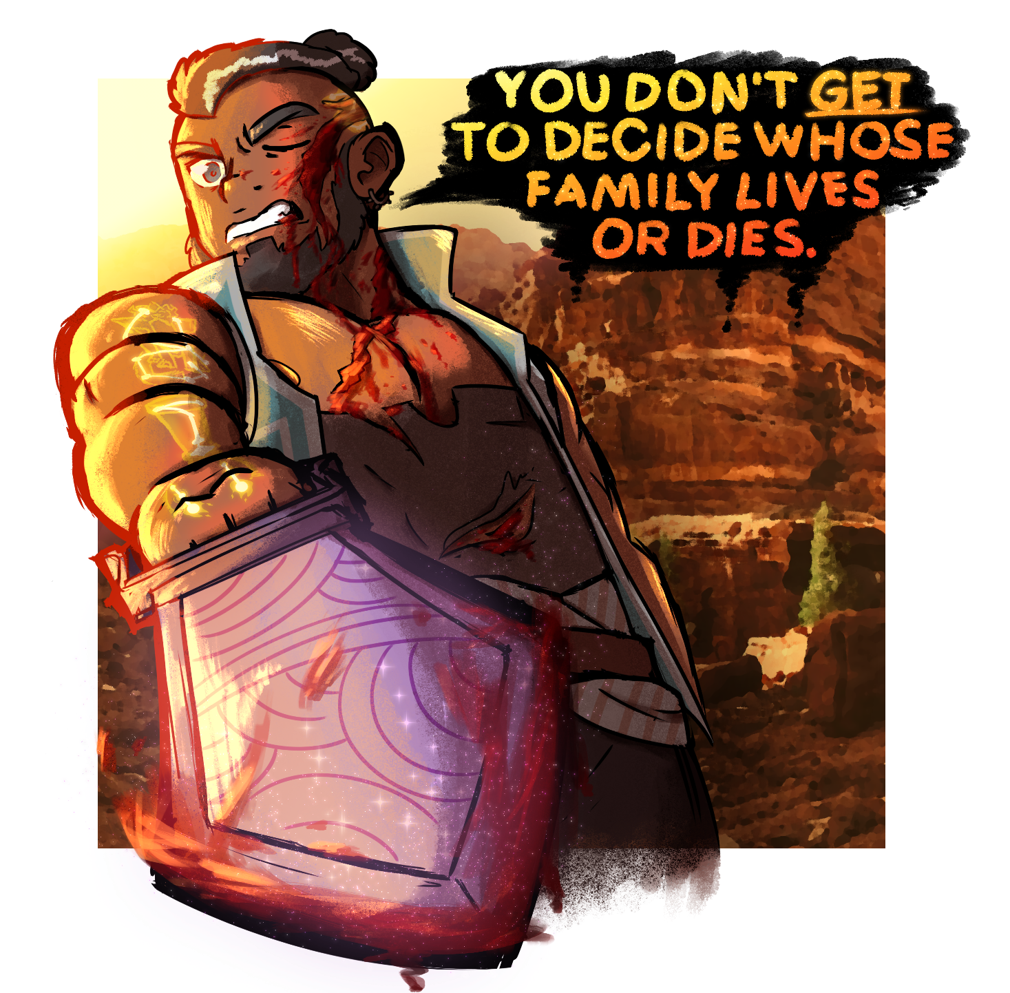 (Art-AkosBloodied) D&D character illustration ✦ Collab w/ TsunamiCoRyan