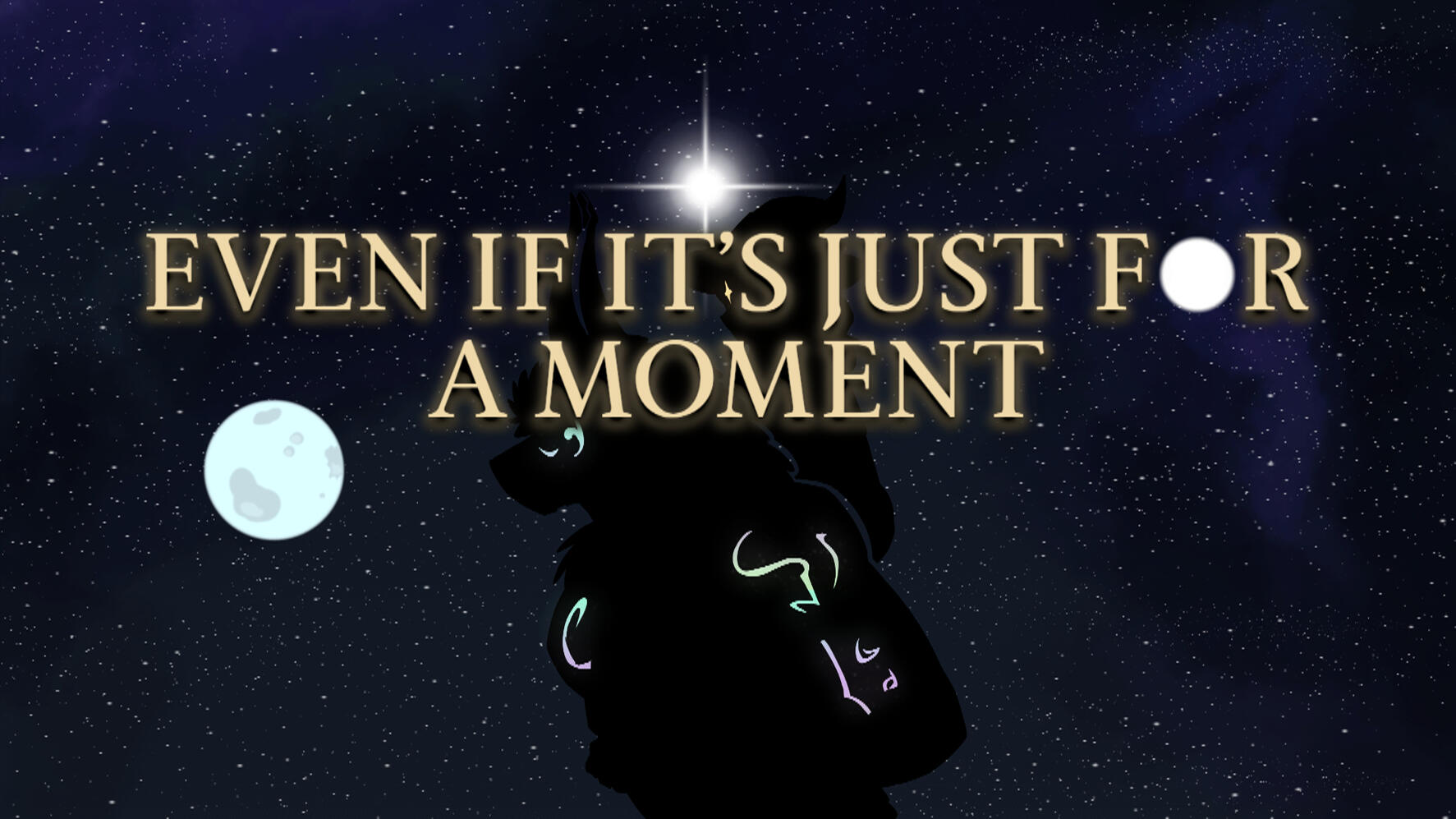 (Graphic-JustForAMoment) Thumbnail for a D&D music cover video; the title is styled after its inspiration To the Moon